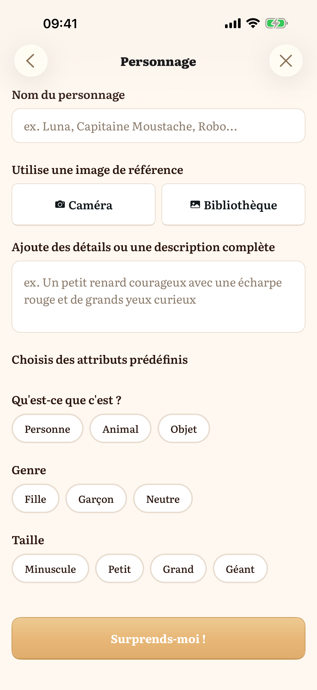 Aventures personnalisées ou inattendues